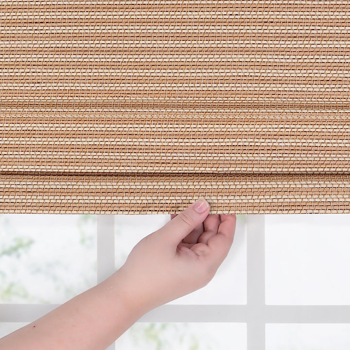 Eclipse Bamboo Roman Shades for Window Semi-Privacy