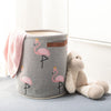 Baby Collection Flora Flamingo Basket Grey Girls Cotton