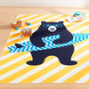 Surfer Bear Kids Machine Washable Area Rug