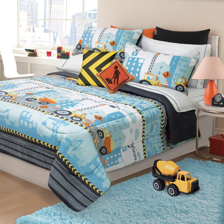 Kids Construction Zone Themed Comforter