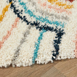 Mod-Tod Hailey Kids Rainbow Print Shag Berber Area Rug