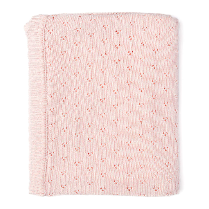 Baby Mode Signature Pink Pointelle Blanket