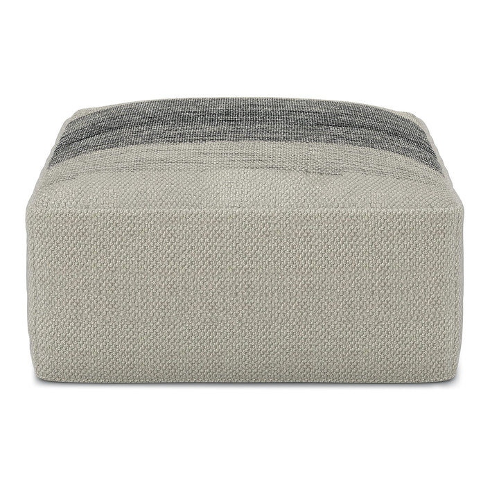 SIMPLIHOME Sabella 20 Inch Boho Square Woven Outdoor/ Indoor Pouf in