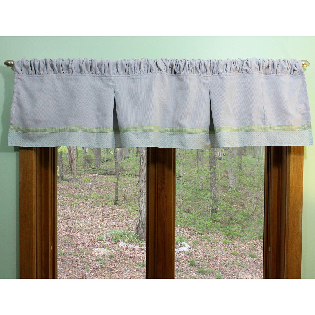 Blue Valances 2 Window Saver Pack Green White Casual Cotton