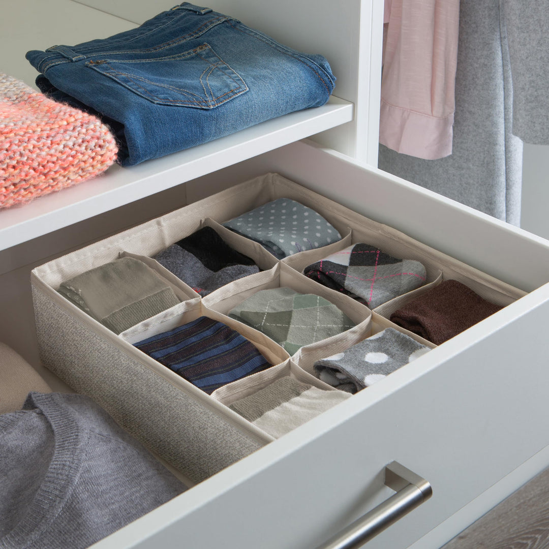 Simplify 9 ompartment Drawer Organizer Good for Socks Bras Ties