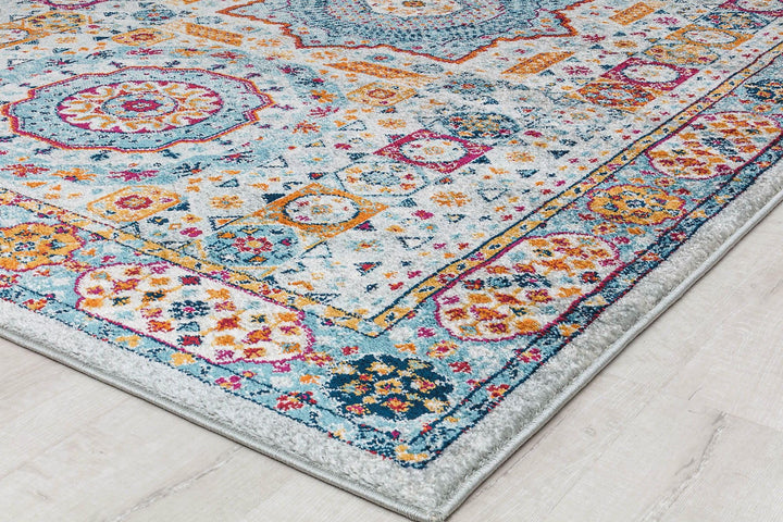 Hailey Geometric Medallion Traditional Area Rug by Rugs America