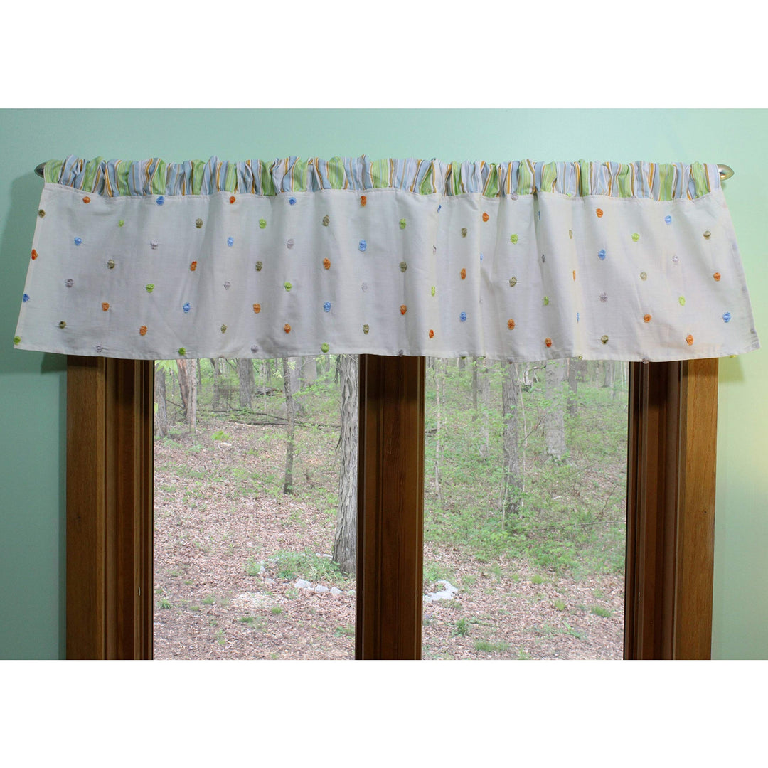 Neutral Cut Dot Valance Multi Color Casual Cotton