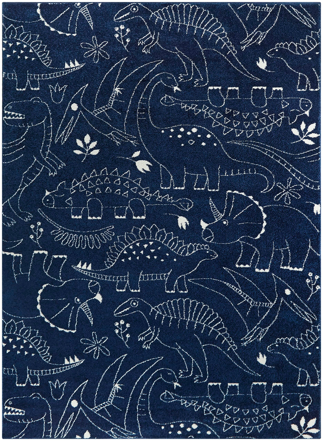 Balta Rugs Parker Dinosaur Kids Area Rug, Navy, 3' 11" x 5' 7"