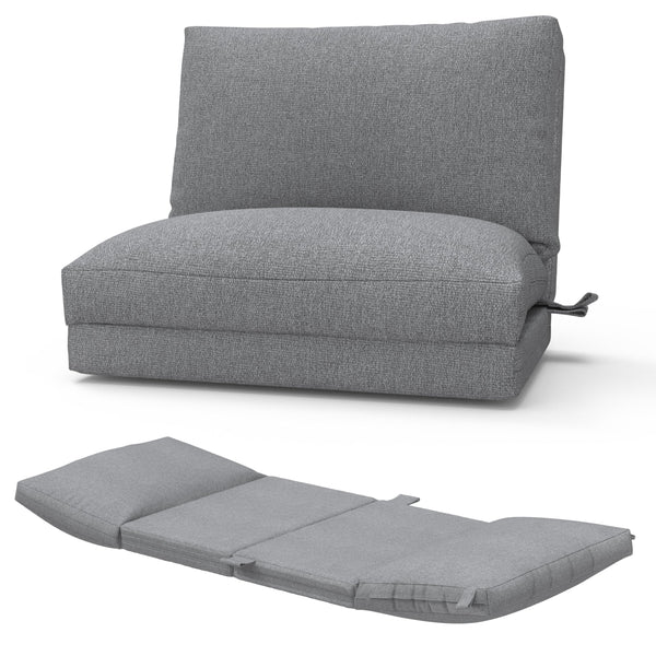 Floor Sofa Bean Bag Bed Folding Chair Grey Casual Linen Handmade Removable Cover