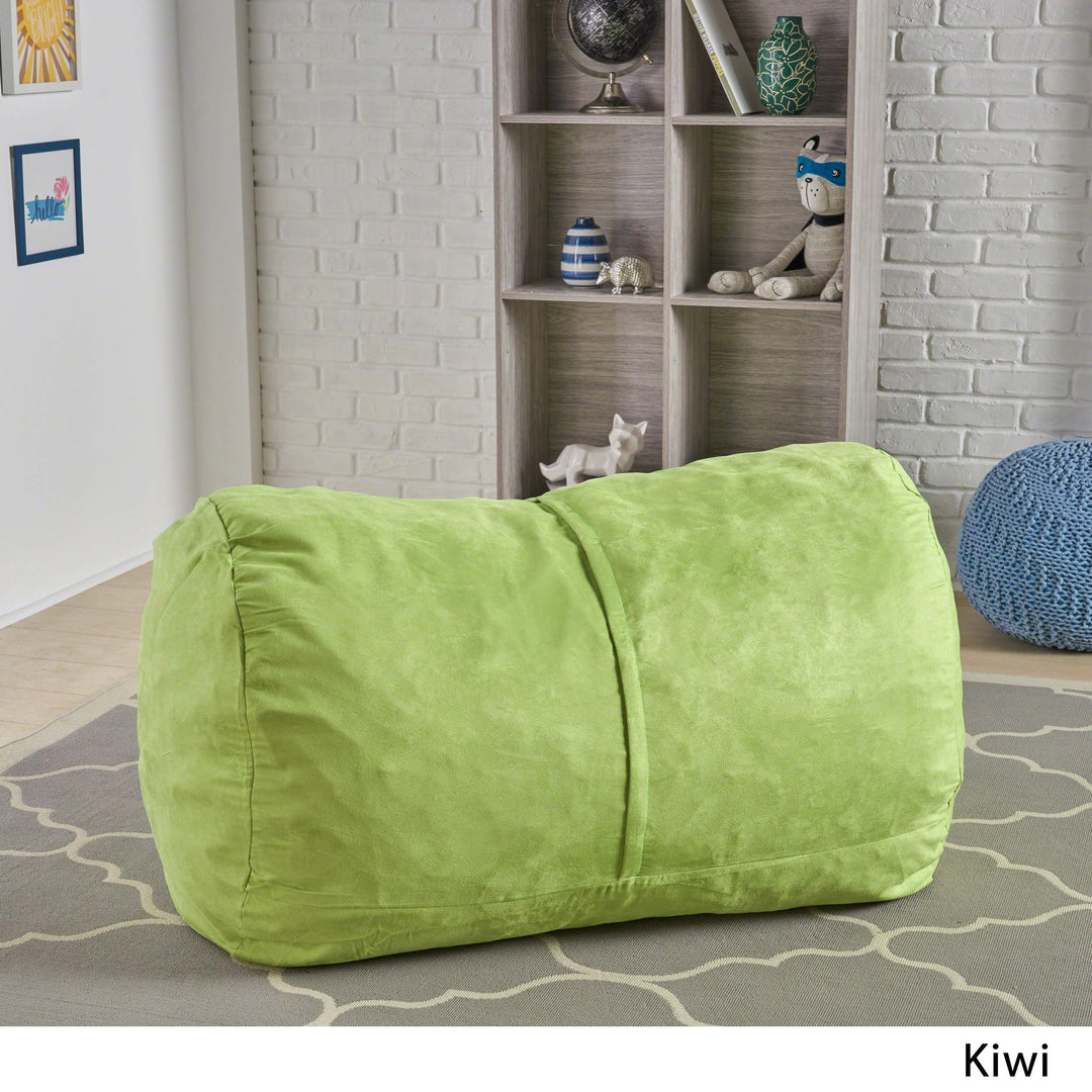 Delilah Traditional 4 Foot Suede Bean Bag Chair by Christopher Knight Home