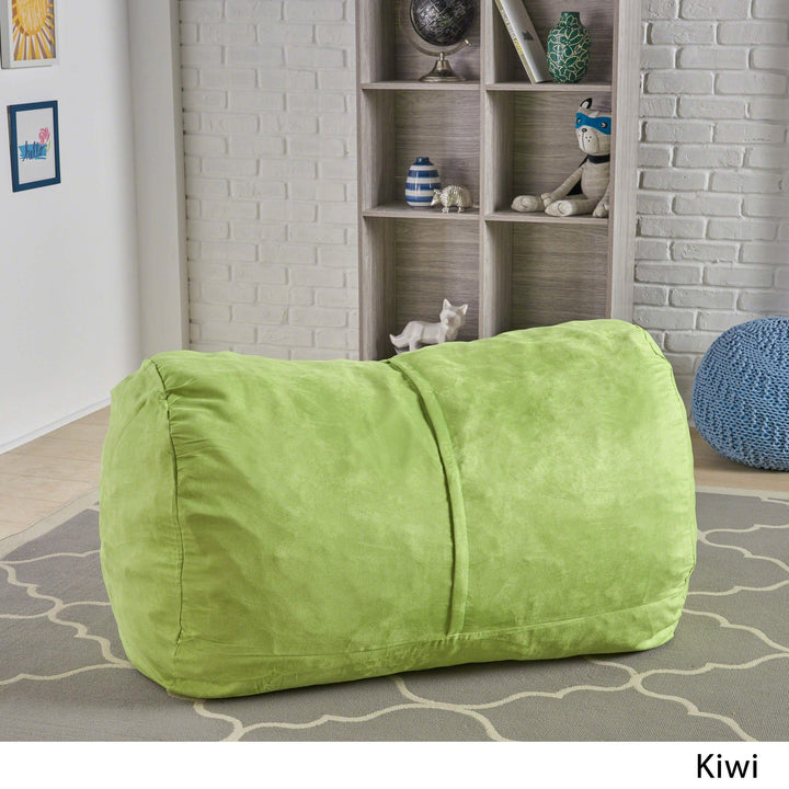 Delilah Traditional 4 Foot Suede Bean Bag Chair by Christopher Knight Home