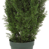 Nearly Natural 4FT Faux Cedar Tree, Outdoor Front Porch Décor, Faux Cedar Tree Pine Tree in Nursery Planter with UV Resistant Coating