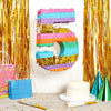 Rainbow Pinata For Kid's Birthday Party Small Number 5 (11.6 X 16.5