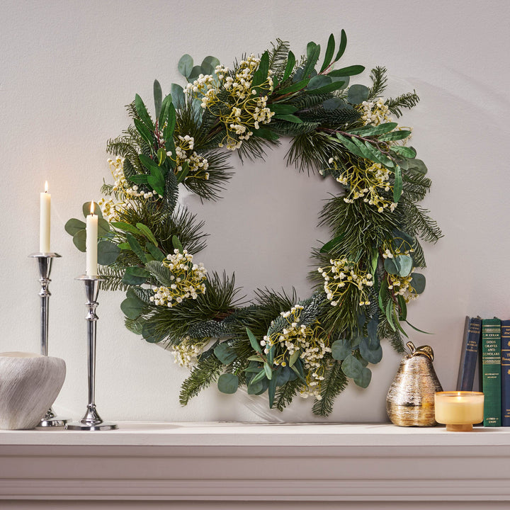 Christopher Knight Home Geddes Artificial Wreath Green +