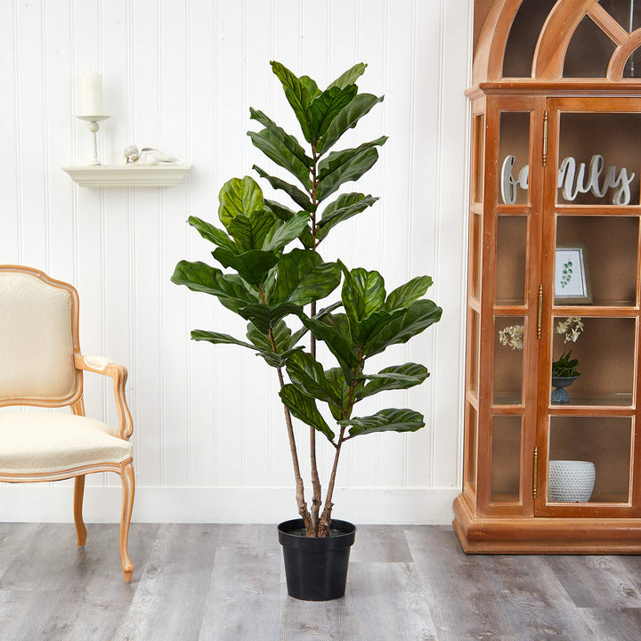 Nearly Natural 65IN Tall Artificial Fiddle Leaf Fig Tree