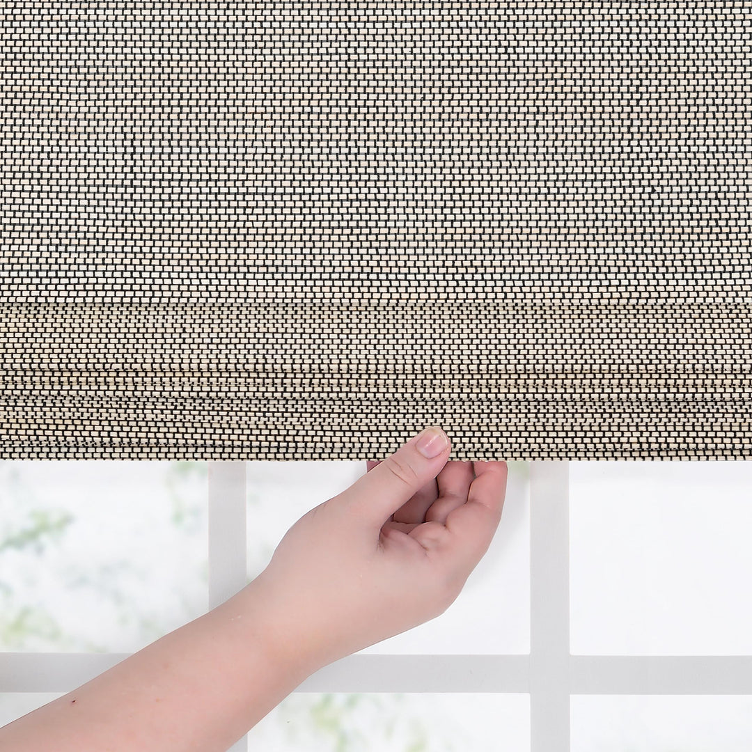 Eclipse Bamboo Roman Shades for Window Semi-Privacy