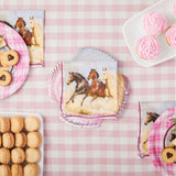 Pack Pnk Horse Napkns Brthday Party Supples for Grls (6.5 X 6.5