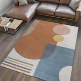 JONATHAN Y Pebble Modern Kids & Novelty Collage Machine-Washable Cream/Multi Area Rug