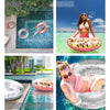 Bundle of Silver and Rose Gold Inflatable Pool Float Tubes