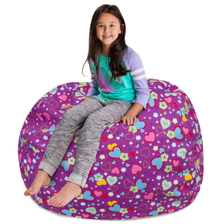 Posh Creations Stuffable Kids Stuffed Animal Storage Bean Bag Chair