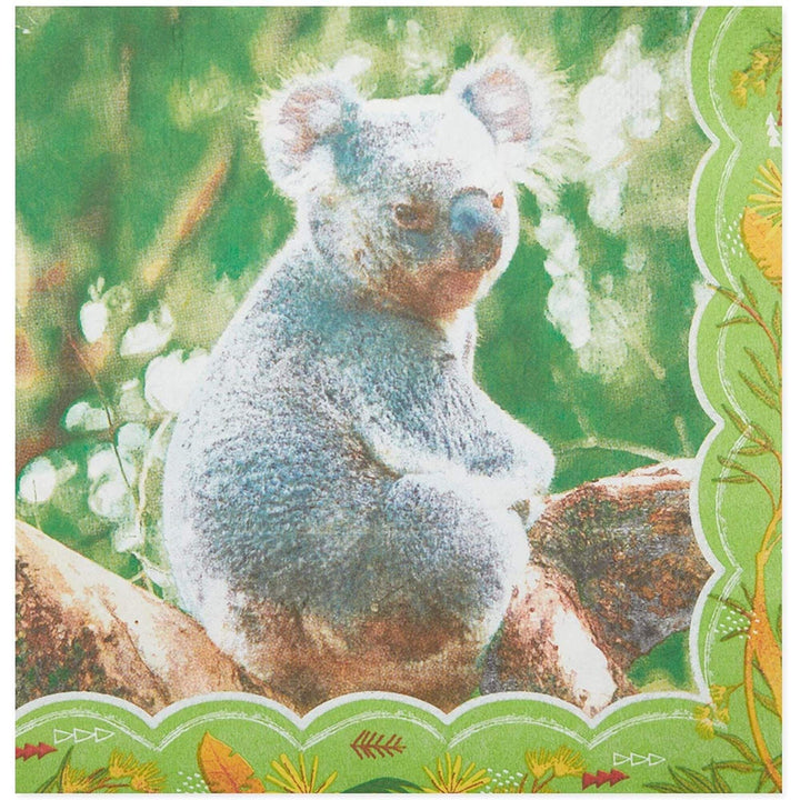 Koala Birthday Party Supplies Paper Napkins (6.5 in Pack) Multi