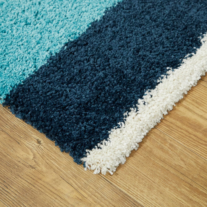 Mod-Tod Amelia Rainbow Print Shag Kids Area Rug