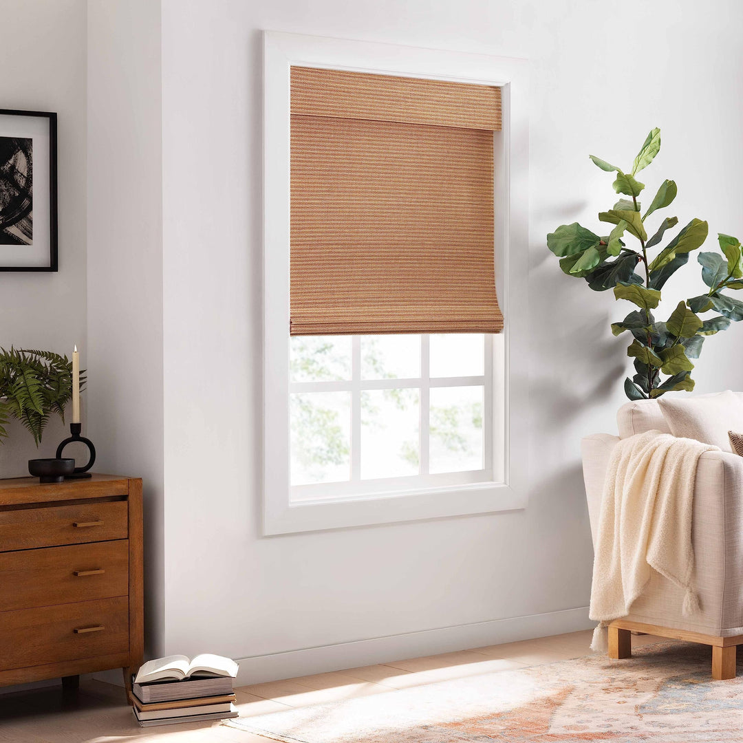 Eclipse Bamboo Roman Shades for Window Semi-Privacy