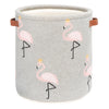 Baby Collection Flora Flamingo Basket Grey Girls