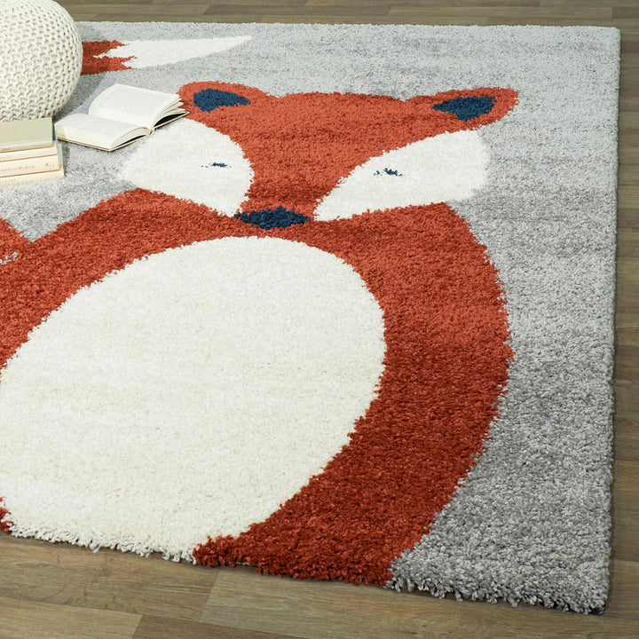 BALTA Mod-Tod Fluffy Fox Kids Area Rug