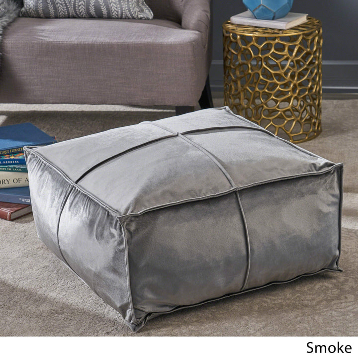 Christopher Knight Home Cytheria Cobalt Velvet Square Bean Bag