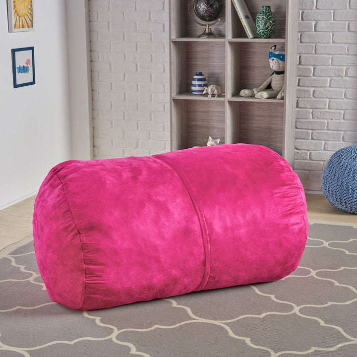 Delilah Traditional 4 Foot Suede Bean Bag Chair by Christopher Knight Home