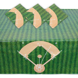 Baseball Birthday Party Plastic Table Cover (54 X in 3 Pack) Green Sports Rectangle Vinyl