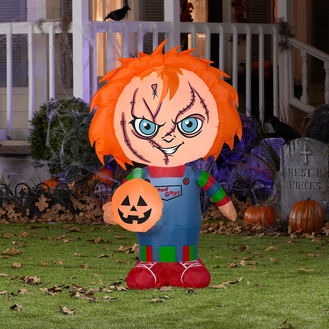 42" Inflatable Halloween Chucky from Child's Play 42 in Orange