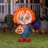 42" Inflatable Halloween Chucky from Child's Play 42 in Orange