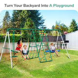 Swing Sets for Backyard with Saucer Swinggliderclimbing Ropeclimbing