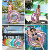 Inflatable Purple Gold Pool Float Tube with Confetti 36 Inches