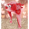 I Love You Plush Red Lobster Hat With Heart 15 Inches Long