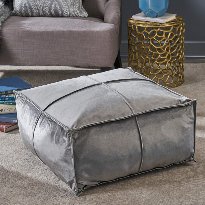 Christopher Knight Home Cytheria Cobalt Velvet Square Bean Bag