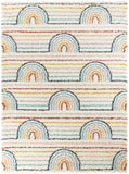 Balta Rugs Hailey Kids Rainbow Stripe Area Rug, Cream, 5' 3" x 7'