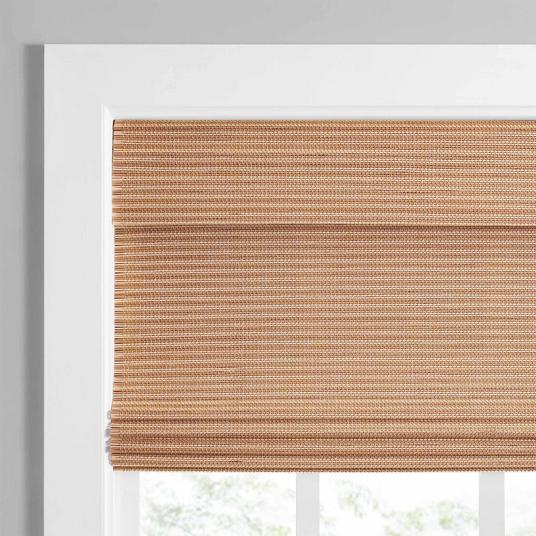 Eclipse Bamboo Roman Shades for Window Semi-Privacy