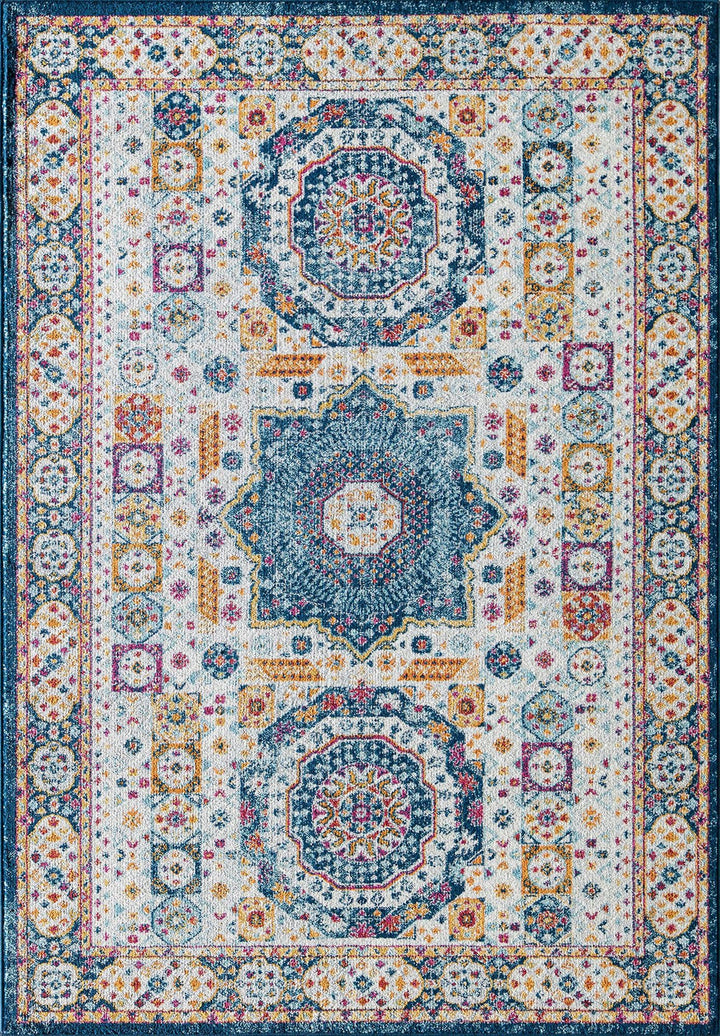 Hailey Geometric Medallion Traditional Area Rug by Rugs America