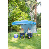 6' X 6.5'h Aluminum Frame Backpack Canopy Gazebo - Blue 6.5