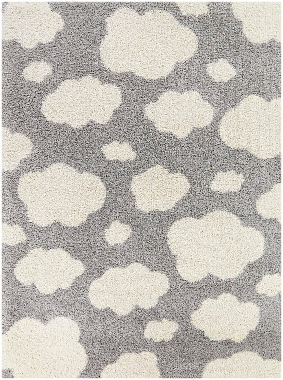 Balta Rugs Clouds Kids Shag Area Rug, Grey, 5' 3