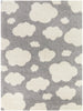 Balta Rugs Clouds Kids Shag Area Rug, Grey, 5' 3" x 7'