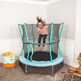 60" Round Classic Mini Bouncer with Enclosure Blue