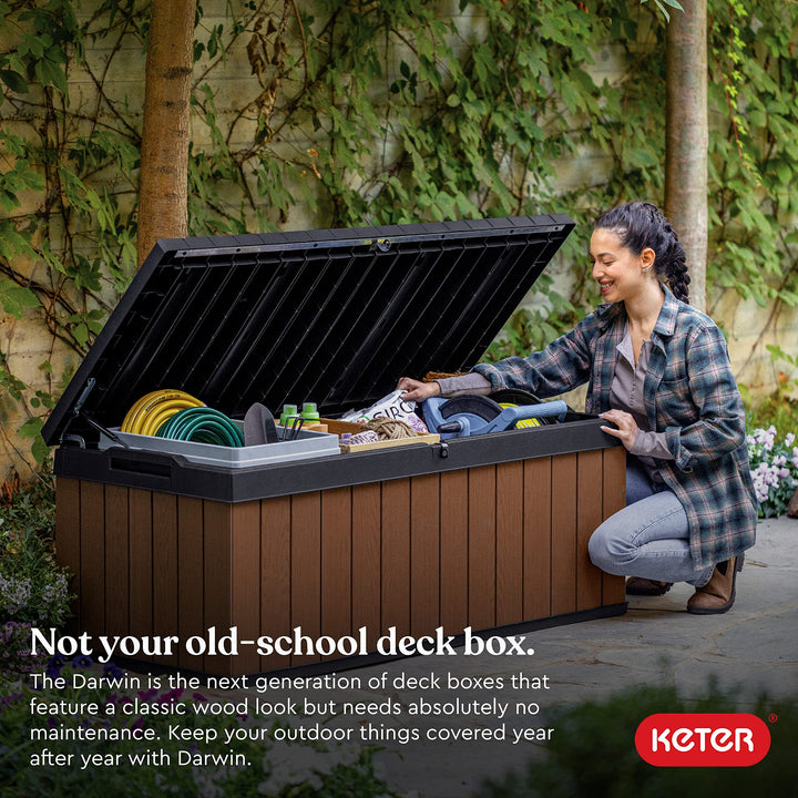 Keter Darwin 100 Gallon Resin Deck Box - Organization