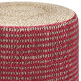 SIMPLIHOME Larissa Round Pouf Footstool Upholstered