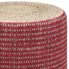 SIMPLIHOME Larissa Round Pouf Footstool Upholstered