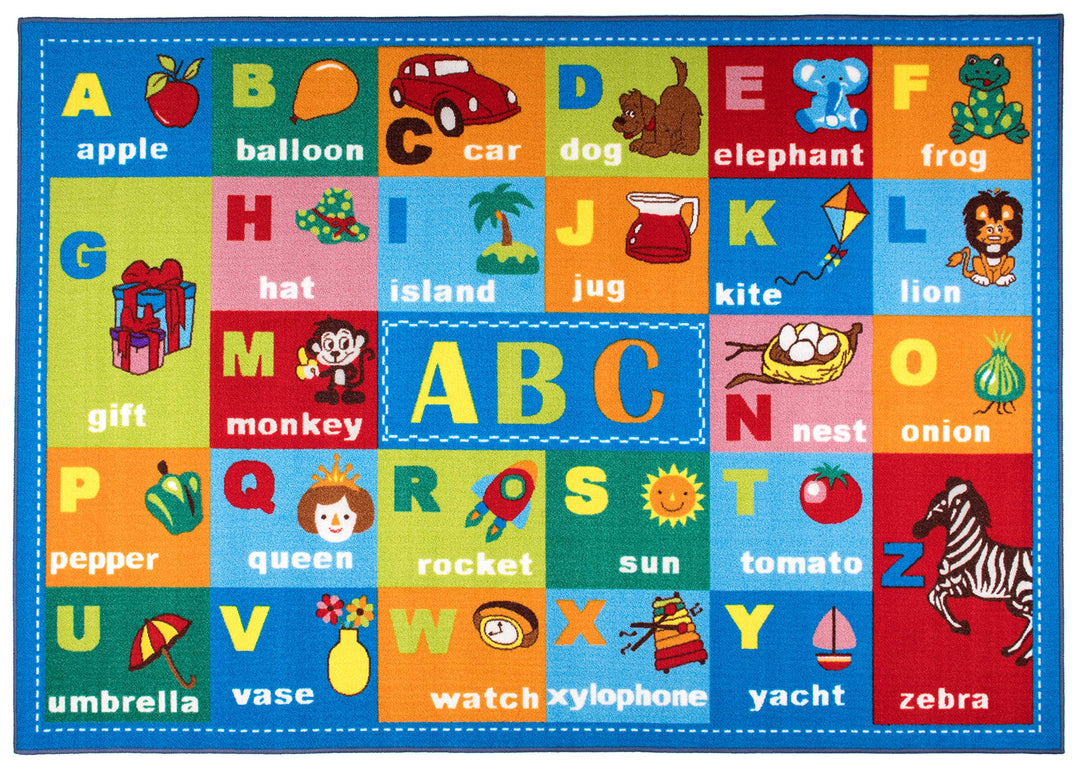 Rugshop Kids Educational Learning Alphabet Symbols Non Skid (Non Slip)