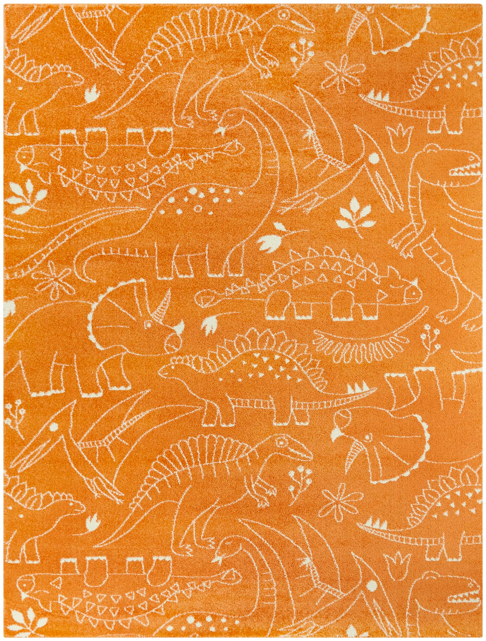 Balta Rugs Parker Dinosaur Kids Area Rug, Orange, 5' 3" x 7'